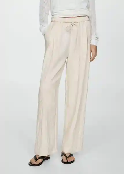 Pantalón Zumo Crudo Talla M Mujer Mango