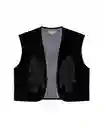 Chaleco Embroidered Denim Negro Sombrio Ultraoscuro S Chevignon