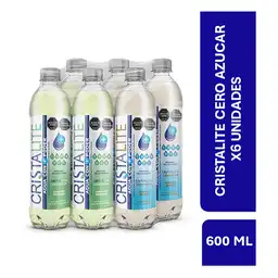 Agua Pack Cristalite Sabores Surtidos