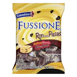 One Fussi Caramelo Duro Relleno Blando Con Ron Con Pasas