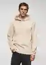 Buzo Sudadera Alludiah Beige Talla XL Hombre Mango