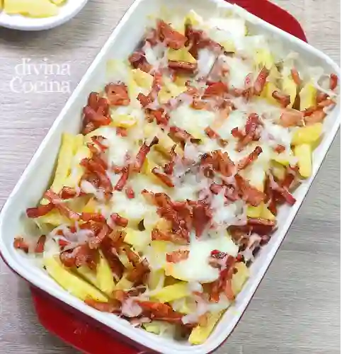 Papas Gratinadas con Tocineta Ahumada