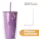 Vaso Plástico de Doble Pared Púrpura 730 mL Serie Miniso