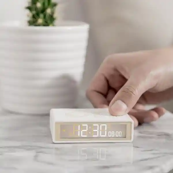 Inkanta Reloj Despertador Flip Blanco