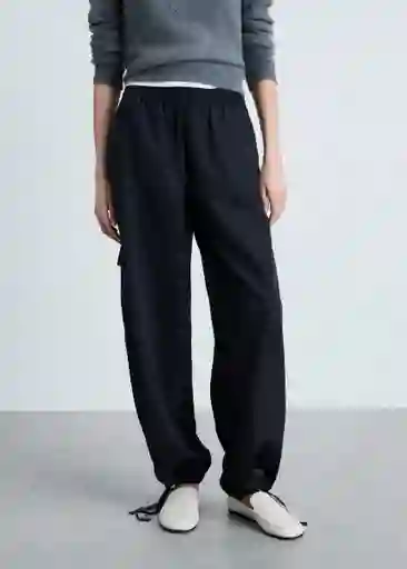 Pantalón Vicky Navy Talla S Mujer Mango