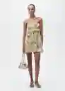Vestido Stella Crudo Talla M Mujer Mango