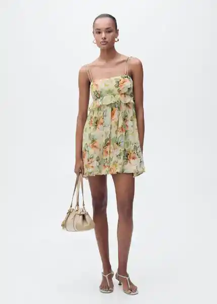 Vestido Stella Crudo Talla M Mujer Mango