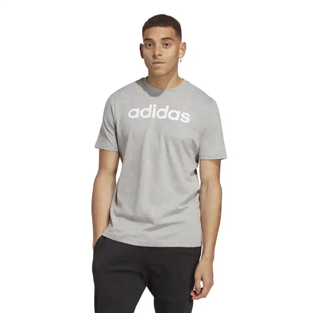 Adidas Camiseta Lin Sj T Hombre Gris L