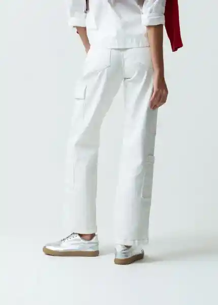 Pantalón Car Mujer Crudo Puro Talla 4 431G303 Naf Naf