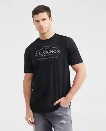 Camiseta Authentic Negro Sombrío Ultra Oscuro T. L Chevignon