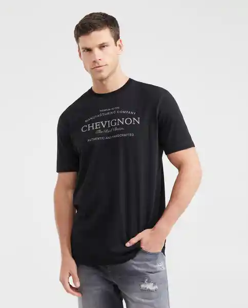 Camiseta Authentic Negro Sombrío Ultra Oscuro T. L Chevignon