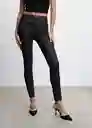 Pantalón Jean Anne Negro Talla 32 Mujer Mango