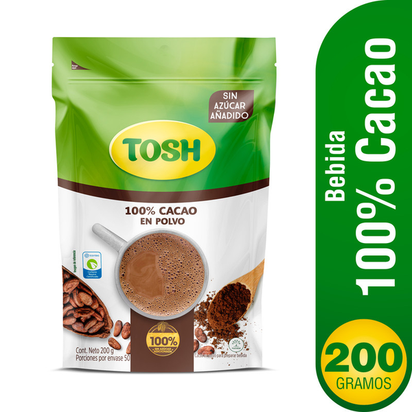 Tosh Cacao 100% en Polvo sin Azúcar 200 g
