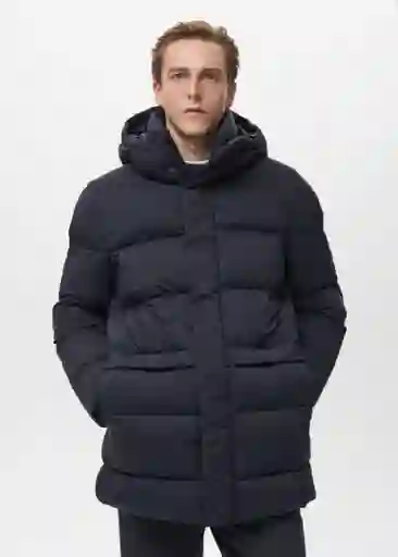 Abrigo Parka Hans Navy Talla L Hombre Mango