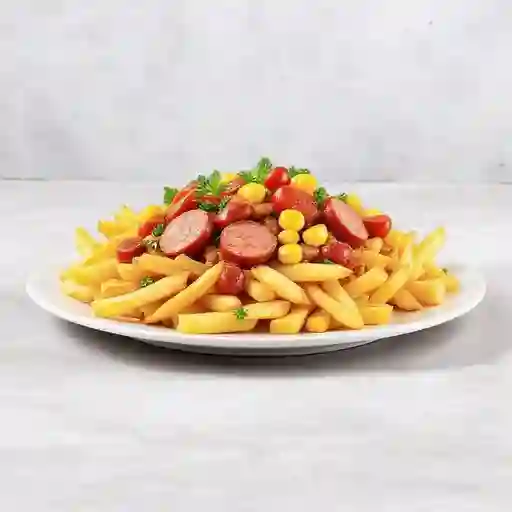 Salchipapa De Pollo Al Curry Mediana 2