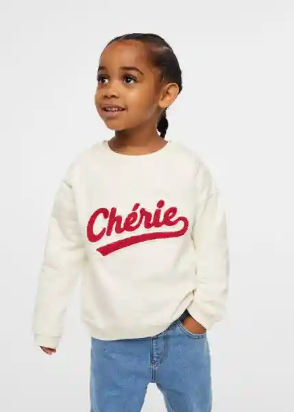 Sudadera Cherie Crudo Talla 66 Niñas Mango