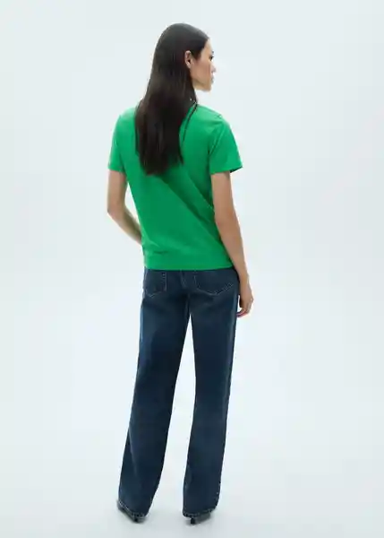 Camiseta Chalaca Verde Talla S Mujer Mango