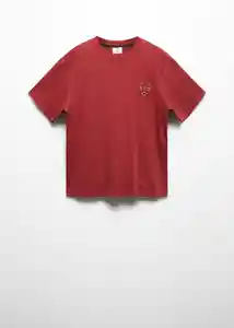 Camiseta Luckysr-H Rojo Talla L Hombre Mango