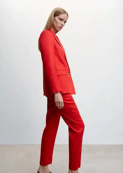 Pantalón Tempoli Coral Talla 26 Mujer Mango