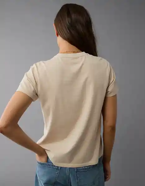 Camiseta Mujer Beige Talla: LARGE 9929106 American Eagle