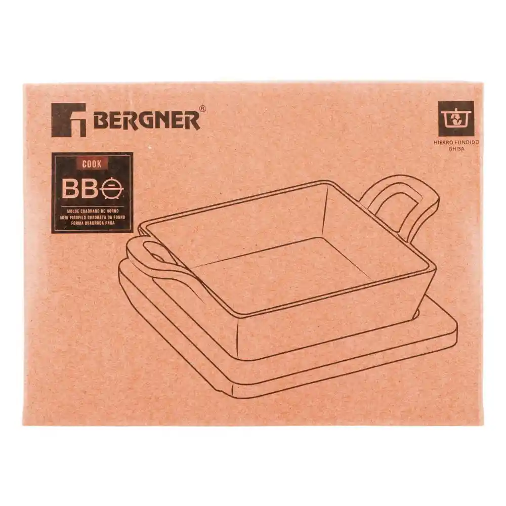 Mini Asador Hierro Fundido Bergner Bg-34400bk -negro