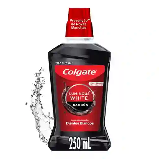 Colgate Enjuague Bucal Luminous White Carbón 250 mL