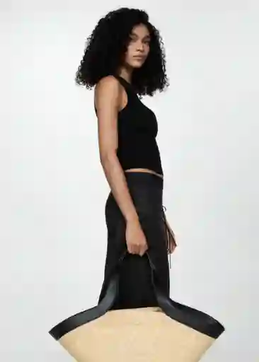 Top Karl Negro Talla S Mujer Mango