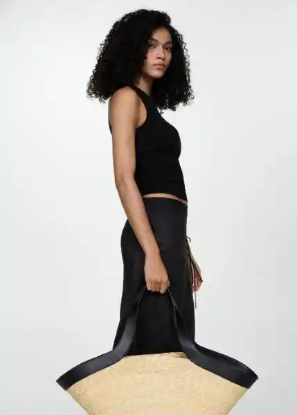 Top Karl Negro Talla S Mujer Mango