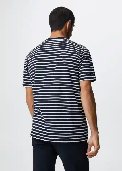 Camiseta Trip Navy Talla Xxl Hombre Mango