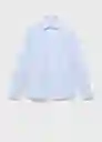 Camisa Soller Celeste Talla M Hombre Mango