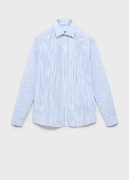 Camisa Soller Celeste Talla M Hombre Mango