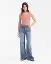 Camiseta Lurex Tank Top Rosa Libélula Medio Talla M Chevignon