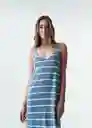 Vestido Mujer Azul Colonia Medio Talla S 473G036 Naf Naf