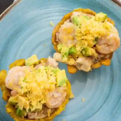 Krabtacon camarones a la parmesana