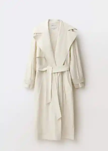 Abrigo Trench Paper Crudo Talla S Mujer Mango