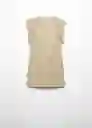 Vestido Dates Beige Talla XL Mujer Mango