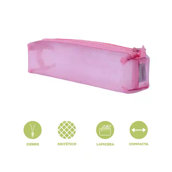 Cartuchera de Malla Serie Rosa Miniso