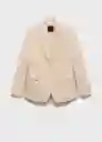 Blazer Americana Lou Nude Talla XS Mujer Mango