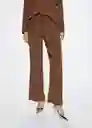 Pantalón Toto-A Marron Talla M Mujer Mango