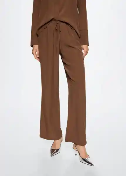 Pantalón Toto-A Marron Talla M Mujer Mango