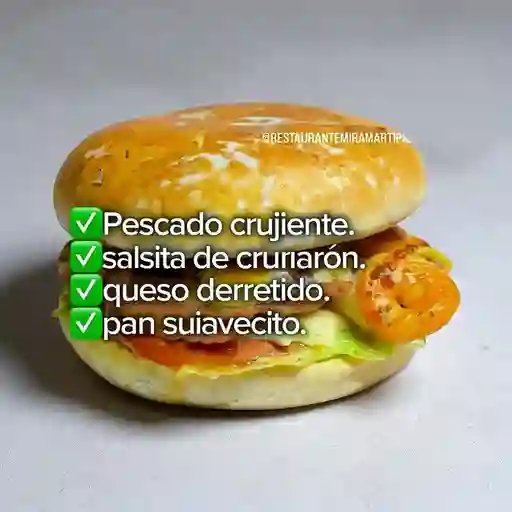 Hamburguesa Pesado y Camarones
