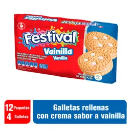 Festival Galletas Sabor Vainilla Rellenas de Crema