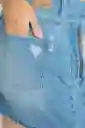 Falda Corta Cierres Color Azul Medio Talla 8 Ragged