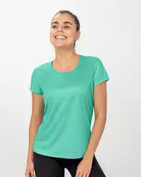 Camiseta Basica Fem Basico L - Verde Med