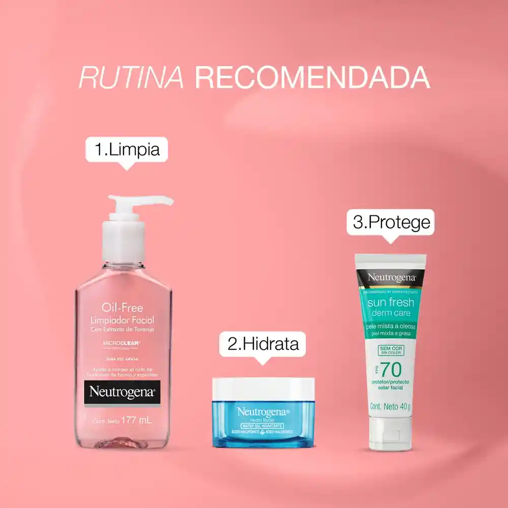 Gel Limpiador Facial Neutrogena Oil free Toronja Ácido Salicílico 177 ml