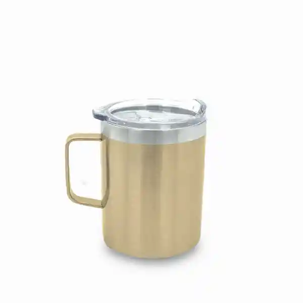 Mug Doble Pared en Acero Gold Ambiente Gourmet