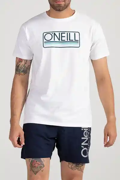 ONeill Camiseta Slim Fit Headquarters Masculino Blanco M