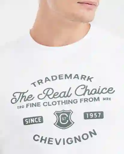 Camiseta Fine Clothing Masculino Blanco 0 Claro T XXL Chevignon