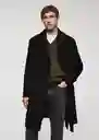 Abrigo Fisal Negro Talla XL Hombre Mango