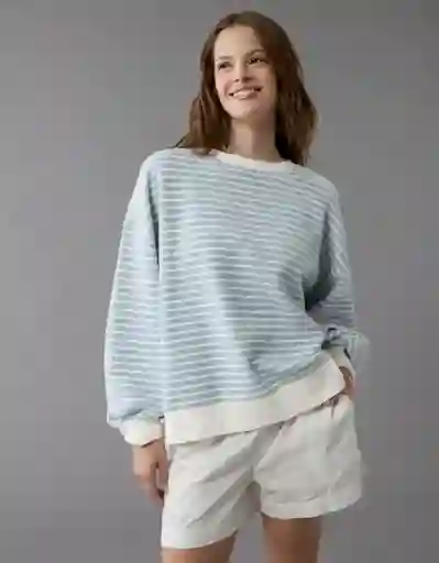 Buzo Mujer Azul Talla: SMALL 2564400 American Eagle